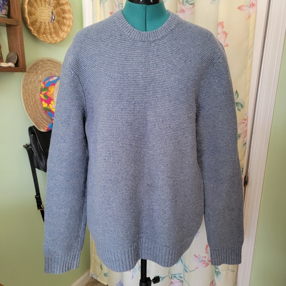Gap women's lambswool blend crewneck sweater wedgewood blue size XL